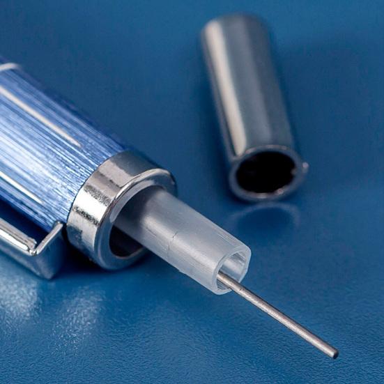 Student Mechanical Pencil 0.5/0.7mm Lead Anti-Break Buffer Design Easy Refill Clip Writing Pen Metal Body Primary School Student Mechanical Pencil