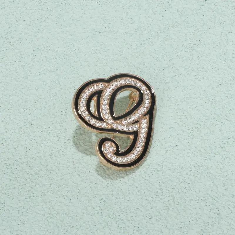 Kristal Yapay Elmas A-Z 26 Harf Broş Kadın İngiliz Alfabesi Broş İğne Korsaj Unisex Yaka Takısı Kıyafet Çanta Dekoru Hediyeler