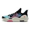 Li Ning Flash 9 Fabric TPU Shock Absorption Anti-Slip Wear-Resistant Low-Top Basketball Shoes Men Sneaker Blue Black ABPT001-1