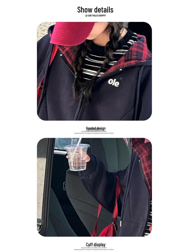 Girls' Reversible Jacket: Spring & Autumn 2025 Hooded Sweatshirt for Medium & Large Children