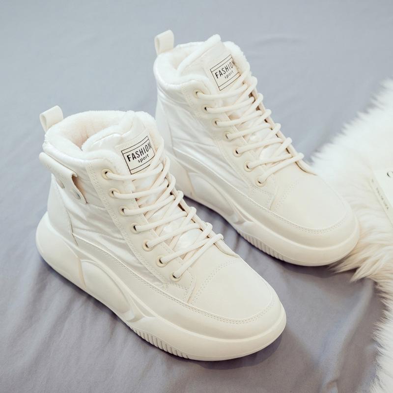 Cotton Shoes Women's Velvet Snow Boots Versatile Winter New Cotton Boots Women's Shoes Short Boots