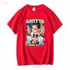 Anitta Funk Rave Collage T-Shirt Rundhals Lässig Lange Oder Kurze Ärmel Vintage Gewaschen Unisex Bequem Herren Mode Weich