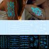 For Women Men Long Lasting Flowers Fake Tatoo Finger 4sheets/set Body Art Luminous Waterproof Temporary Tattoo Sticker Butterfly  Home