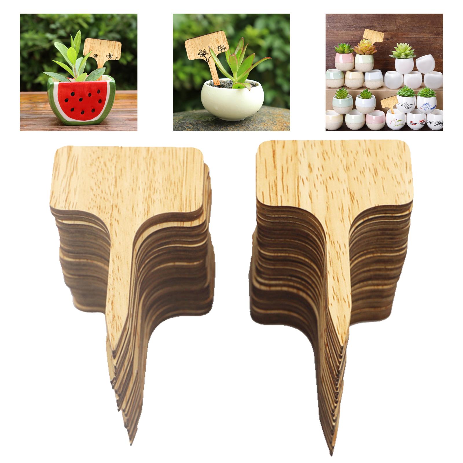 

50Pcs Wooden Plant Labels Garden Markers Plant Sign Tags Garden Accessories Flowers Markers for Vegetables Herbs Potted Flowers