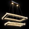 2 Rectangular Chandeliers and Hanging Lamps Pendant Luxury Chandelier Light for Living Room