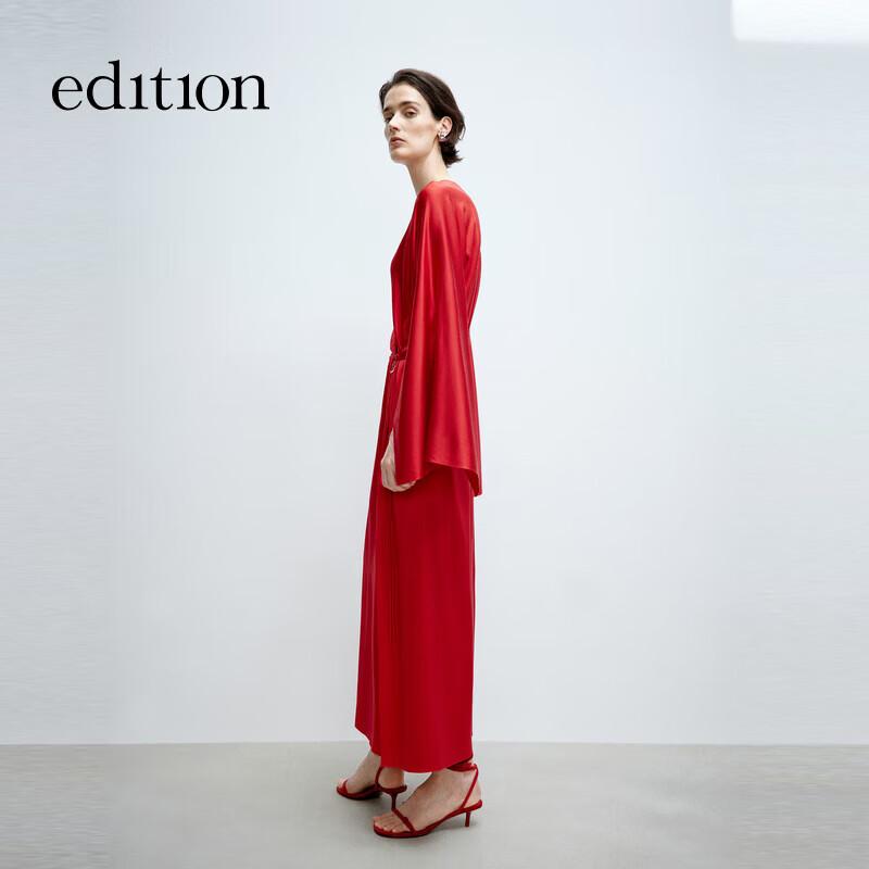 

Издание Платье А-силуэта из красного тутового шелка в новом китайском стиле S