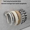 Luxury Wall-Mounted Hair Accessory Organizer Hooks - No-Drill, Adhesive, Traceless, Dual-Long Stick for Headbands & Scrunchies Storage, Easy Install