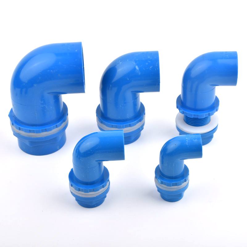 I.D20~50mm PVC 90° Bogen Ablaufverbinder Aquarium Fischbecken Überlaufverbinder Wassereinlass Auslass Zuleitung DIY Ablaufverschraubungen