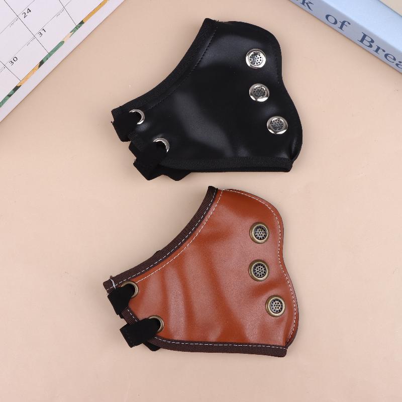 Motorrad Retro Maske PU Leder Vintage Reitmaske Schwarz Braun Punk Stil Für Outdoor Masken