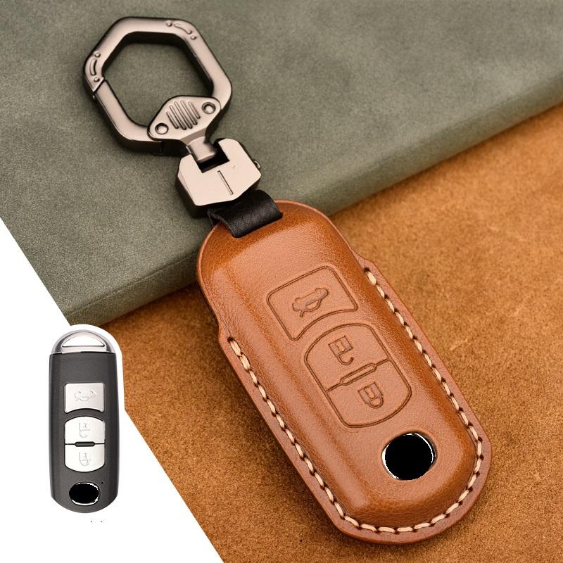 S Oryginalna skórzana osłona etui na kluczyk samochodowy Do Mazda 2 3 6 Atenza Axela Cx-5 Cx5 Cx 5 Cx-7 Cx-9     Smart Key
