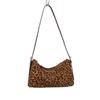 Hot autumn and winter new leopard print cowhide saddle bag women's genuine leather shoulder messenger bag commuter handbag women