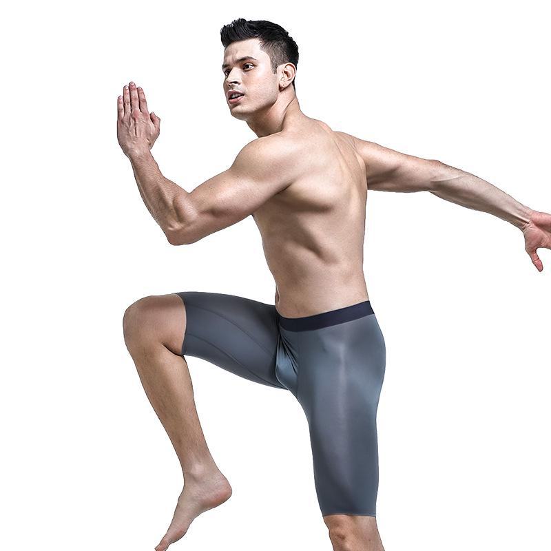 Schnelltrocknende Sommer-Boxershorts aus Eisseide für Herren – verschleißfest, lockere Passform, verlängerte Länge