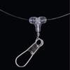50Pcs Clear Oval Double Hole Beads Fishing Beads B Type Pin 3 Way Connector Quick Installation Fishing Gear Tackle