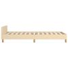 Bed Frame without Mattress Cream 80 x 200 cm Fabric