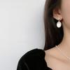 Elegant Exquisite White Moonlight Cat Eye Stone Stud Earrings for Women Fashion Jewelry Luxury Wedding Party Ear Clip C223 Gifts
