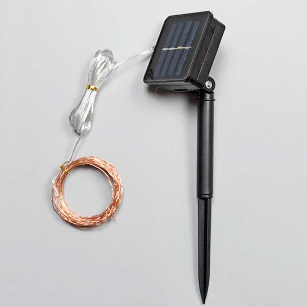 Solar Copper Lamp String Christmas LED Decorative Lamp Copper Star String Lamp Light String 8