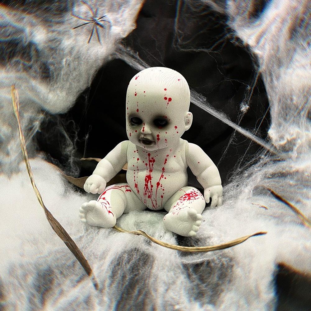 1pcs Horror Ghost Baby Hanging Doll Halloween Bar Ghost Courtyard Horror Doll Prop Ghost Festival Happy Halloween Decoration