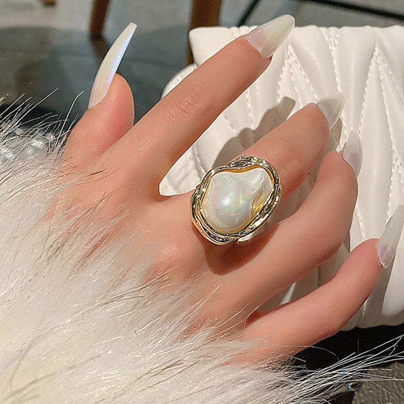Fashion woman rings acetate plate The adjustable ring oval acrylic resin geometry rings Trendy Geometric Wedding bands rings