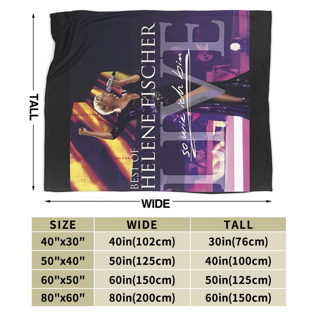 Best Of Helene Fischer So Wie Ich Bin Live-Album Plüschdecke Kinder Flanell Bettwäsche Überwürfe für Sofa Sessel Tagesdecke Geschenk