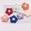 1PC Knitted Flowers Manual Clothing Hand Hook Flower Wedding Party Decor Puff Hat Floral Petals Children Hair Clip Accessories