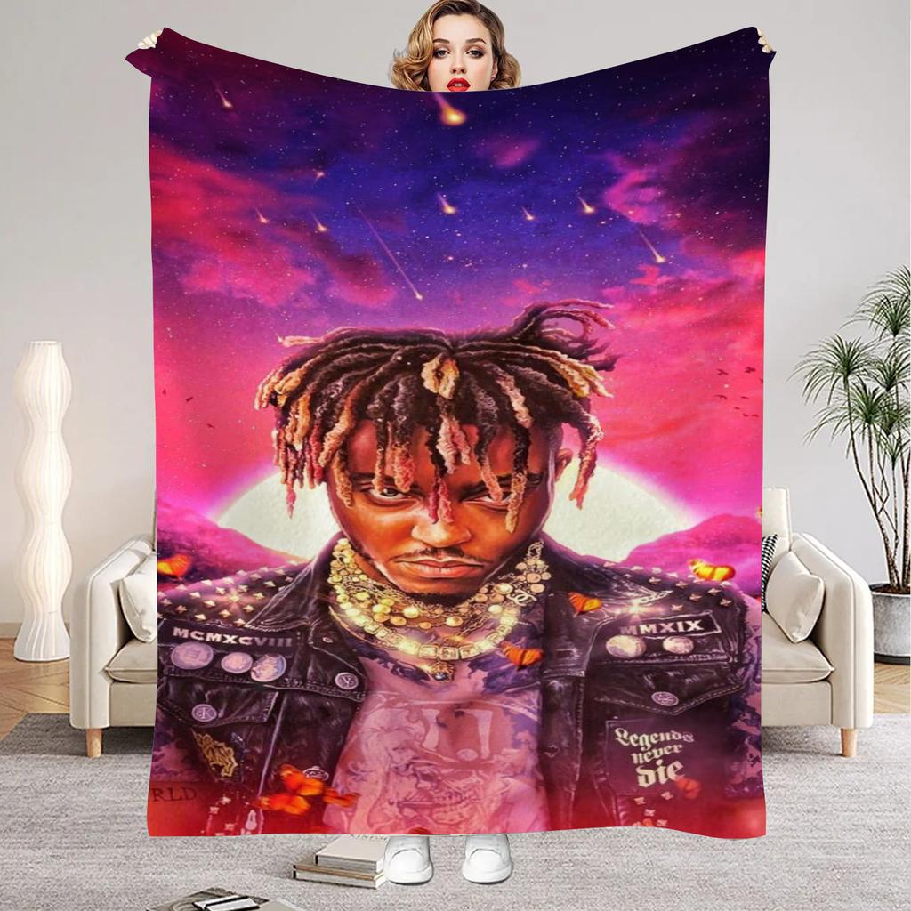 Juice WRLD 999 Legend Rapper Album Blanket Soft Throw Blanket for Home Bedroom Bed Sofa Travel Picnic Cover Kid Gift