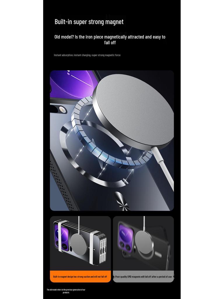 Xiaomi 17ProMax Frosted Magnetic Heat Dissipation Anti-Fall Phone Case