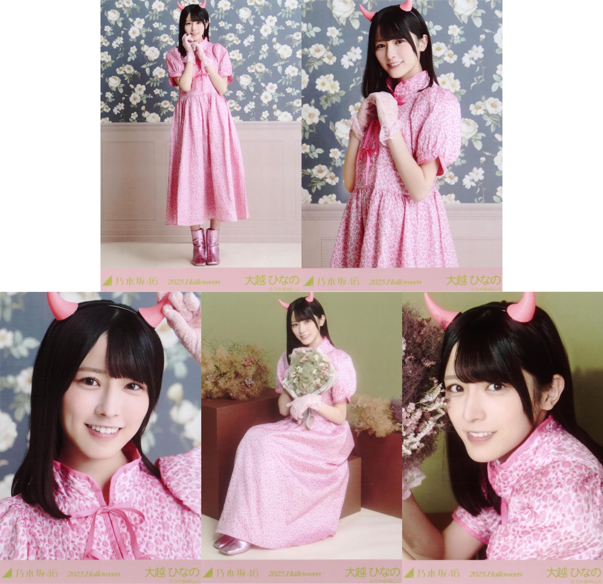 

Nogizaka46 Сентябрь 2025 Индивидуальный набор из 5 сырых фото - Хэллоуин 2025 Огоэ Хинано