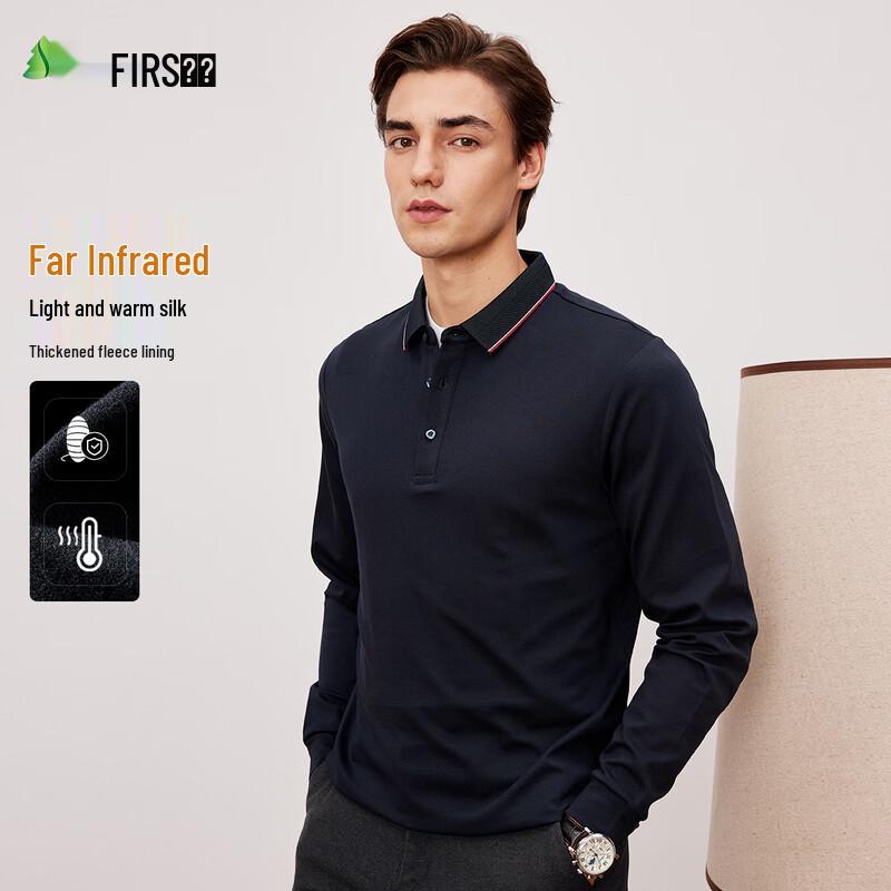 Shanshan Men s Polo Collar Long-Sleeve T-Shirt L