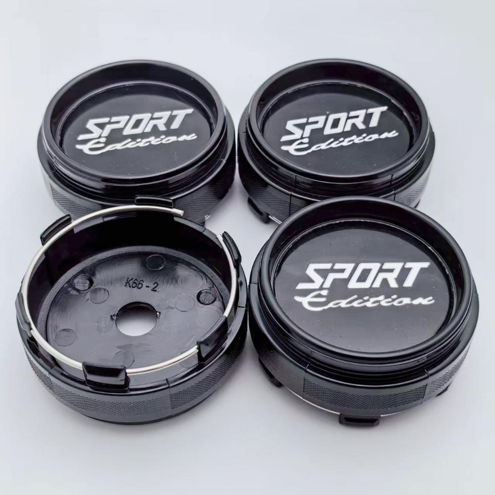 

4pcs Sport Edition Logo Emblem Car Wheel Center Caps 66MM OD / 62MM ID Wheels Hub Cap Rim Hubcaps Cover Replace Car Accessories Sport Edition Badge&4pcs K66-2 Wheel Cap