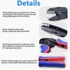 Crimping Tool Set Ratcheting Wire Crimp Pliers For Heat Shrink Non-Insulated Open Barrel Ferrule Connector Solar Energy Terminal
