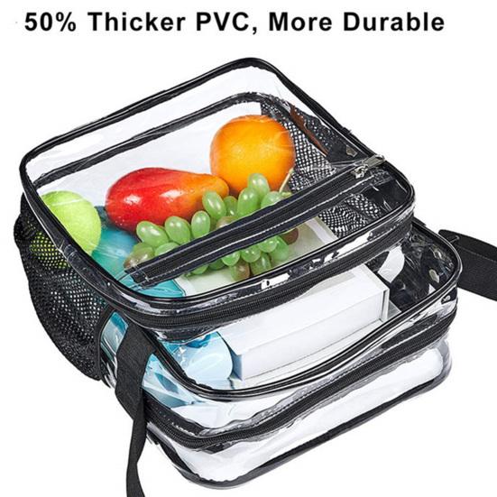 Schultertasche Transparent Große Kapazität Zwei Fächer Verstellbarer Schultergurt Separate Taschen Aufbewahrung Tragbar Crossbody Tasche Handtasche Outdoor