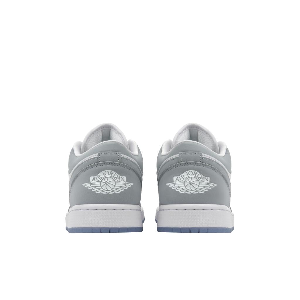 Air Jordan 1 Low White Wolf Grey Women Sneakers Aluminum DC0774-105