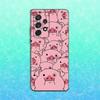 Cute Cartoon Piggy Phone Case For Samsung S25,S24,S23,S22,S21,S20,S10,Ultra,Plus,Lite,FE,Soft Silicone Black Cover