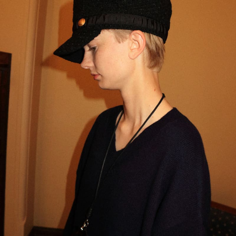 

Hackesch Marong Cap_Tweed Black Tweed Black