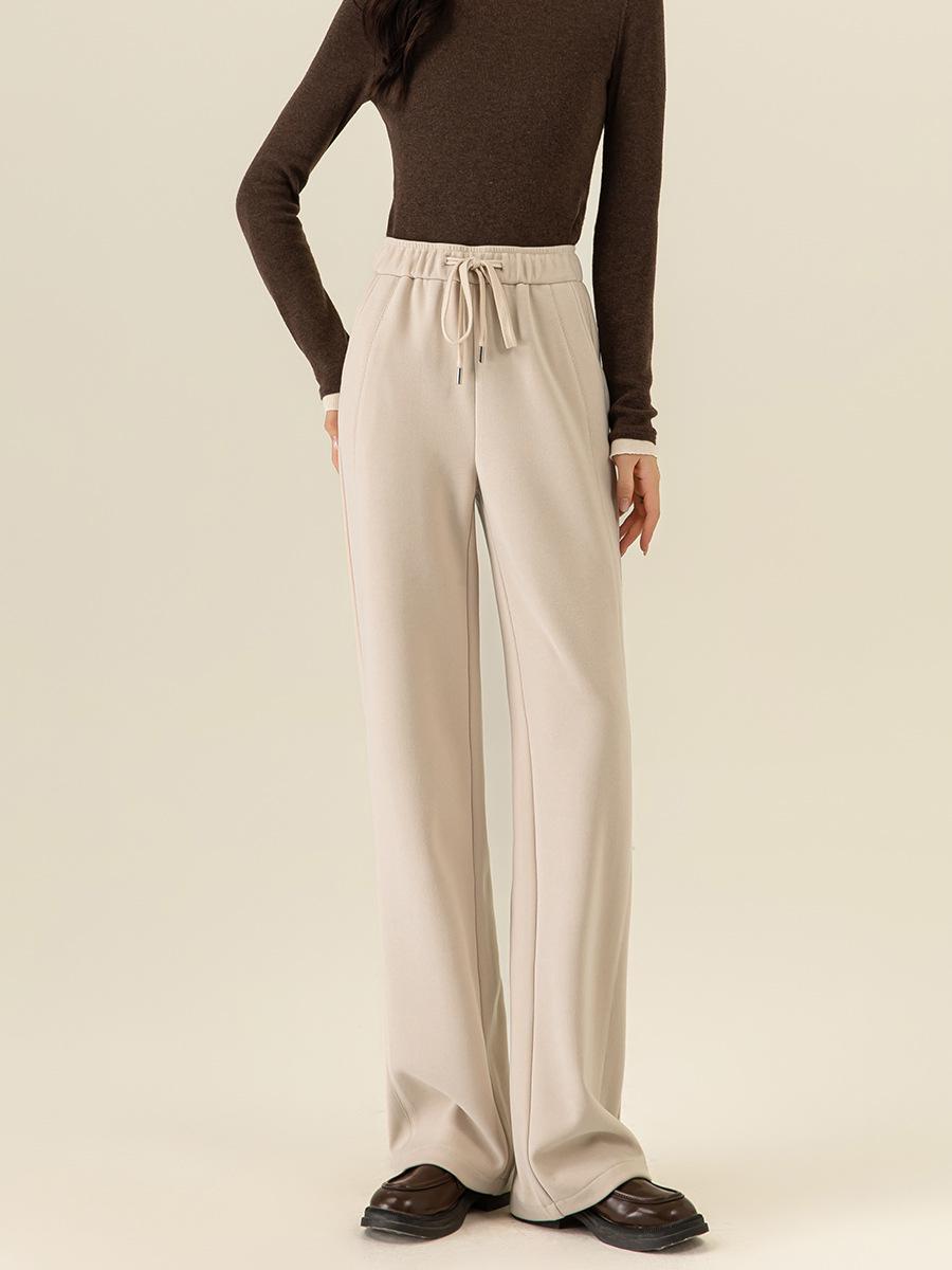 

Yi Fei Women s Loose-Fit Elastic Waist Winter Casual Wide-Leg Pants 33