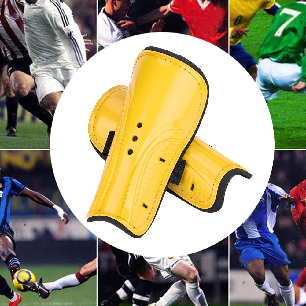 1 Pair Adult Child Football Sports Shinguards Soccer Ball Shin Guards Legs Protector Yellow