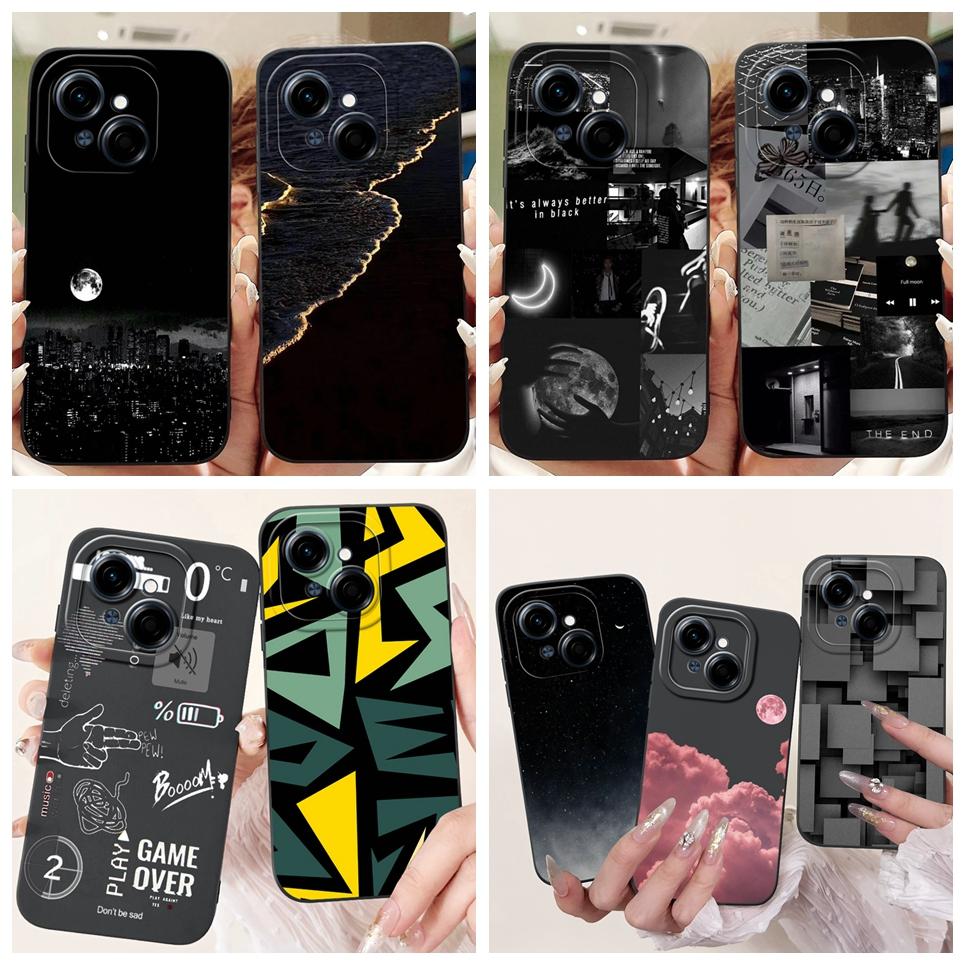 Fashion Back Cover For Tecno Spark GO 2025 Phone Coques Marble Avocado Moon Night Gothic Back Covers For Spark GO 1 Pop 9 Case