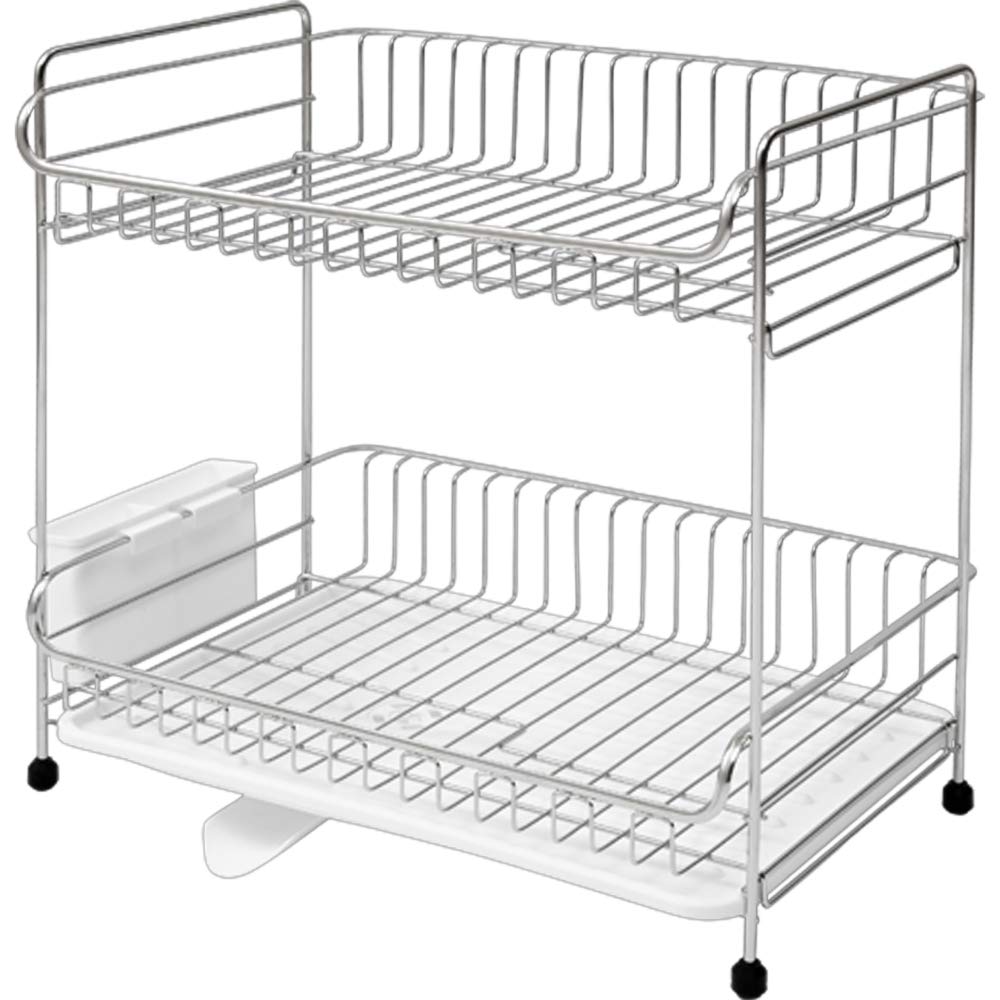 

Iris Plaza Натяжение для тарелок для одной тарелки Над нержавеющей широкой сушилкой для посуды натяжного типа, тип, люди, сушилка, корзина, раковина, сталь, 2-ярусная, размер, белый