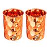 Pure Copper Drinkware Gift Set of 1 Jug & 2 Glass with Gift Box & Diamond Hammered Design, Gifting Item for Diwali Jug-1.5 Litre & Glass-300 ML