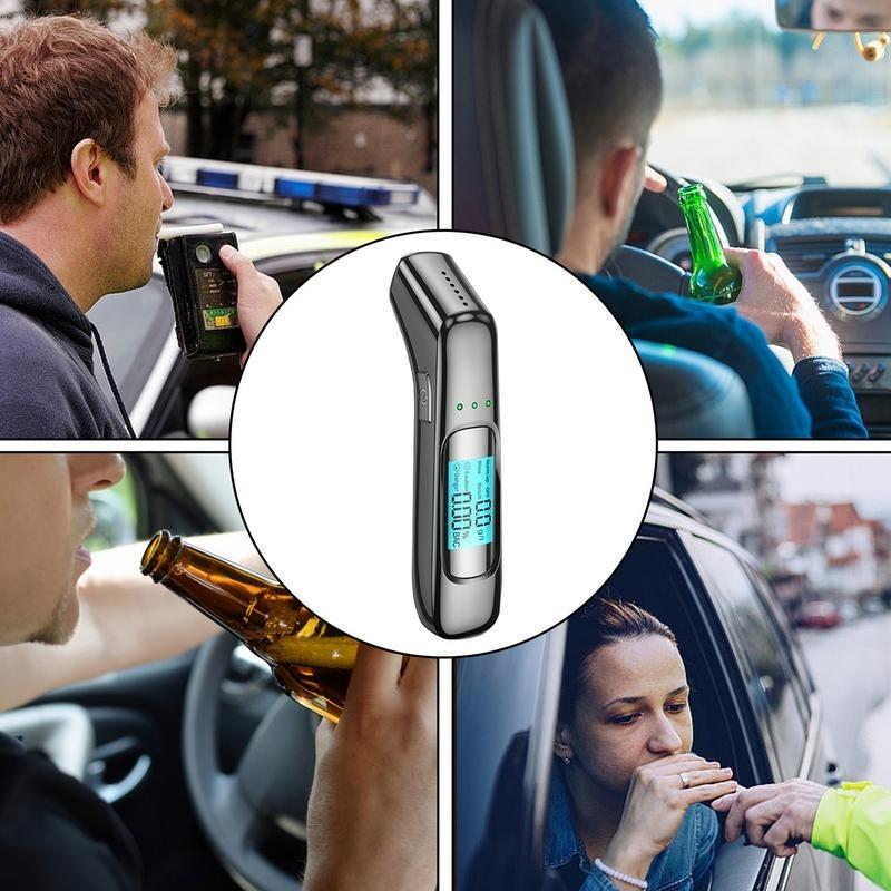 1PC Alcohol Tester Monitor Non-Contact Alcohol Breath Tester Alcoholmeter Professional Alcohol Detector Breathalyzer High Accuracy Drunk Driving Test