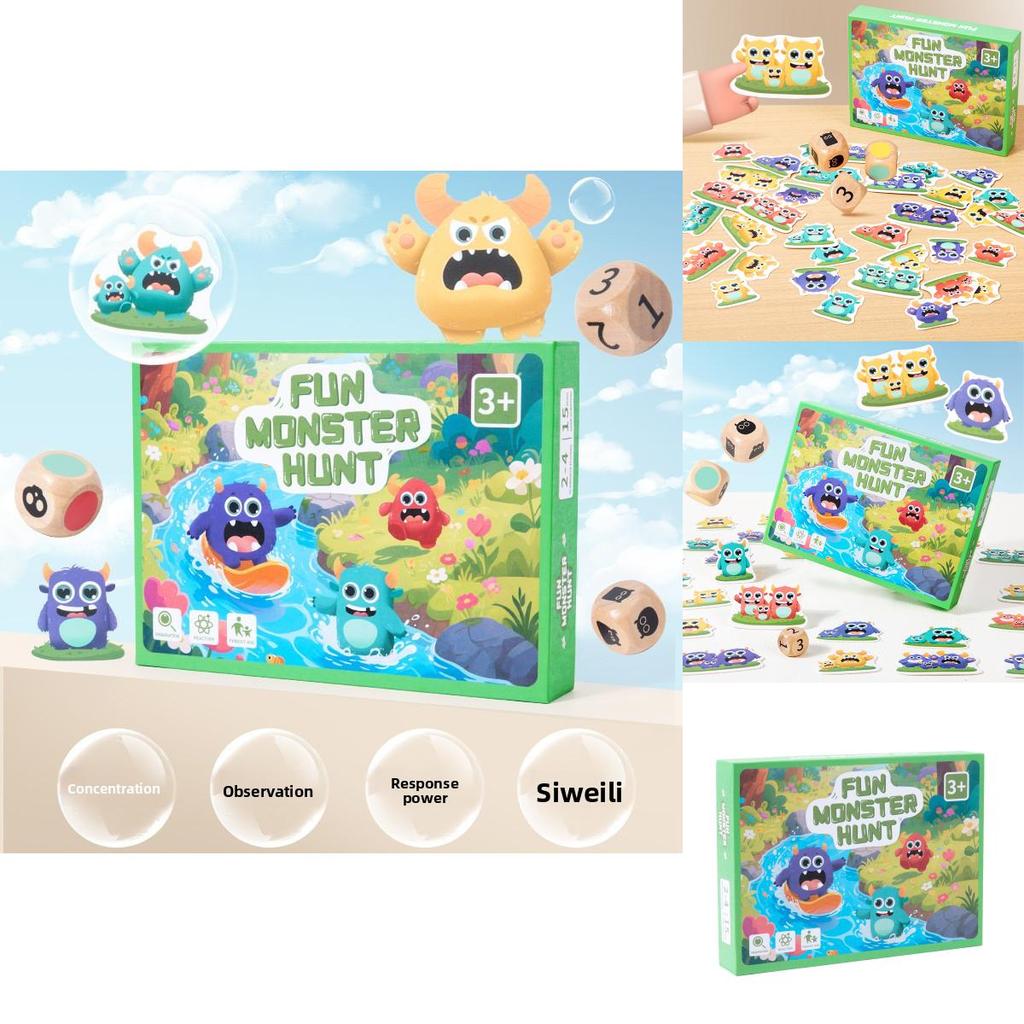 Monster Pub Wooden Puzzle Game Set For Kids Educational Play