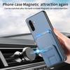 For Samsung Galaxy A36 5G Case Card Holder Carbon Fiber Texture Leather Coated TPU Phone Cover