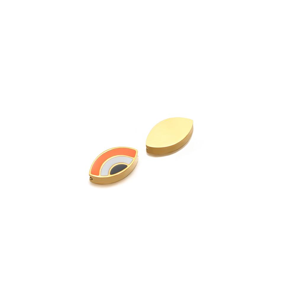 5Pcs Stainless Steel Gold Enamel Fish Beads Charms for DIY Jewelry Making Bracelet Making Children Necklace Findings Wholesale