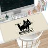 Rubber Mouse Pad Game Console Pad Office Pad Keyboard Mouse Pad Desk Accessories Computer Laptop Pad Black Cute Cat