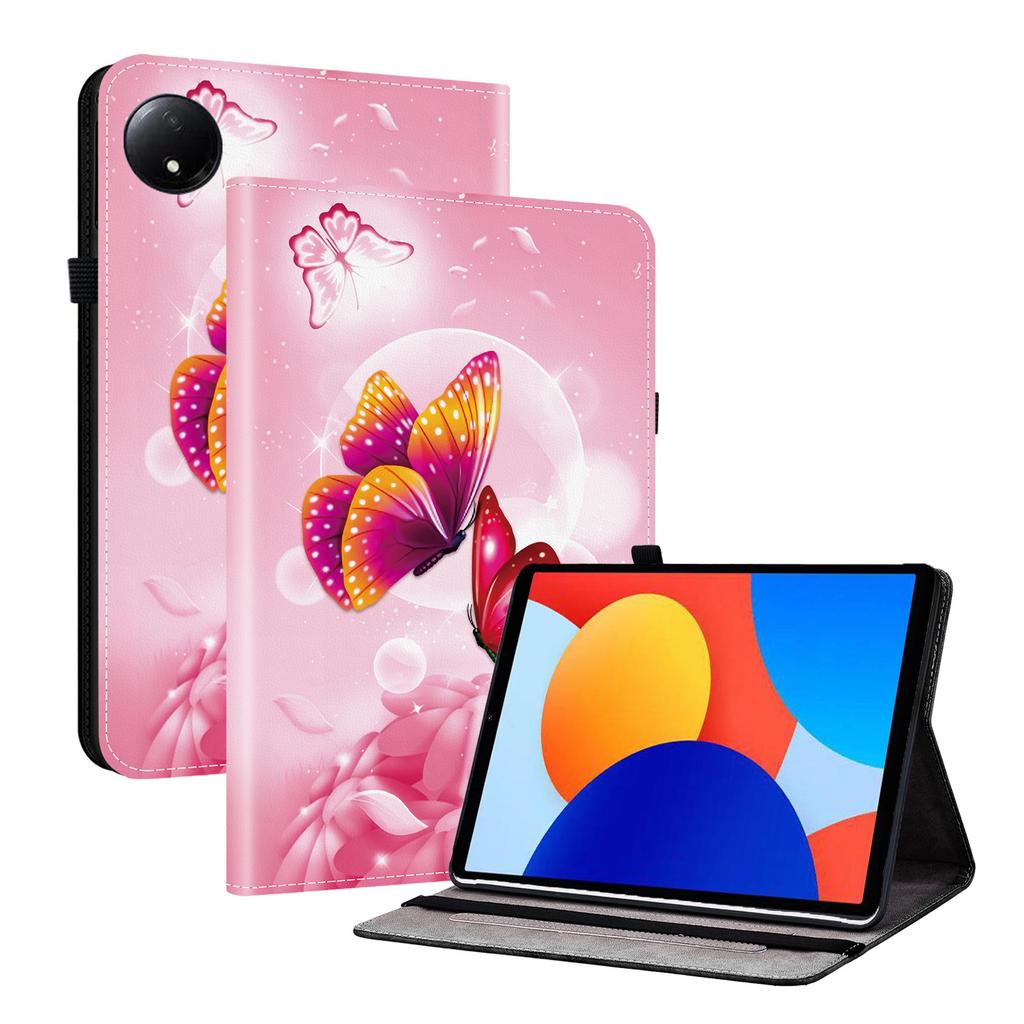 Capa de Tablet de Couro PU para Xiaomi Redmi Pad SE 8.7 - 11 Estilos! Durável, com 2 compartimentos para suporte, porta-lápis e compartimentos para cartões, capa traseira de TPU flexível