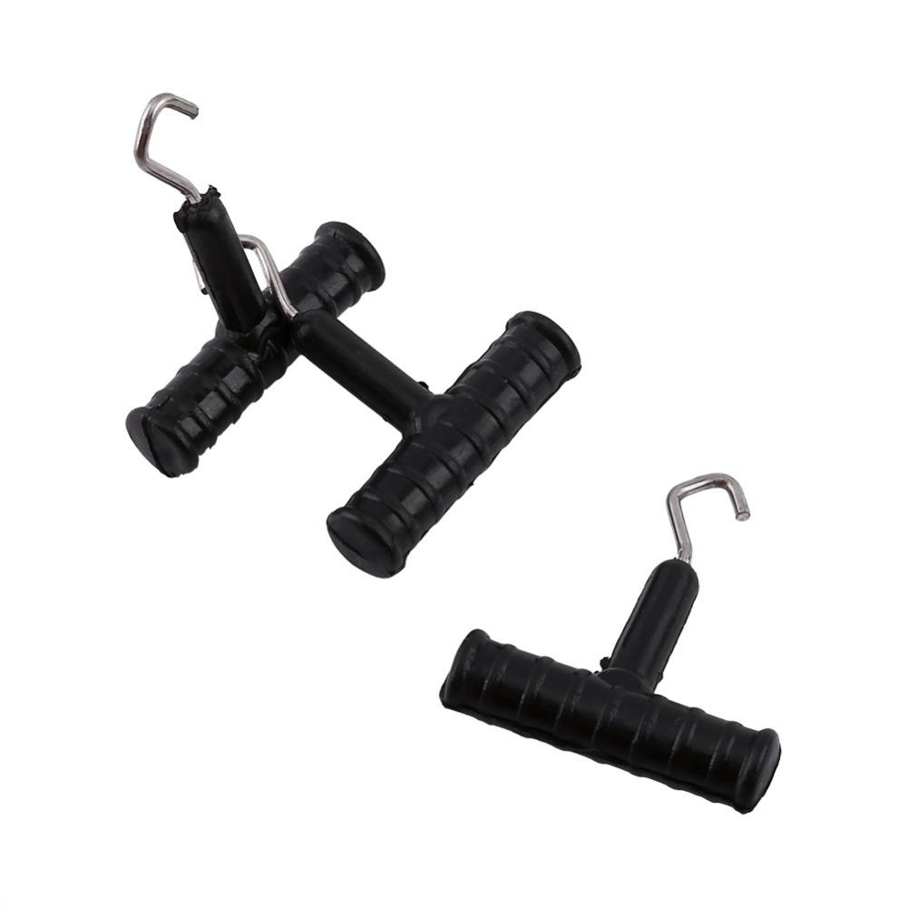 

10 Pcs T Shape Handle Fishing Baiting Rig Tool ABS Rig Puller Knot Tools Outdoor Fishing чорний