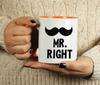 Inkdotpot Mr.Right Funny Novelty 11 Oz Coffee Mugs Great For Groom Engagement Gift Ceramic