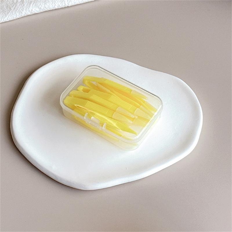 10pcs Compact Lens Remover Tool and Container For Travel Friendly Eyewears Organization Lens Applicator Removing Kits