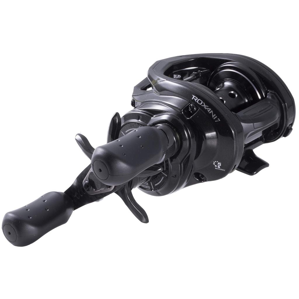 Abu Garcia ROXANI7-L (Roxani) Left-Handed High-Gear Baitcasting Reel with Carbon Handle, Saltwater Compatible