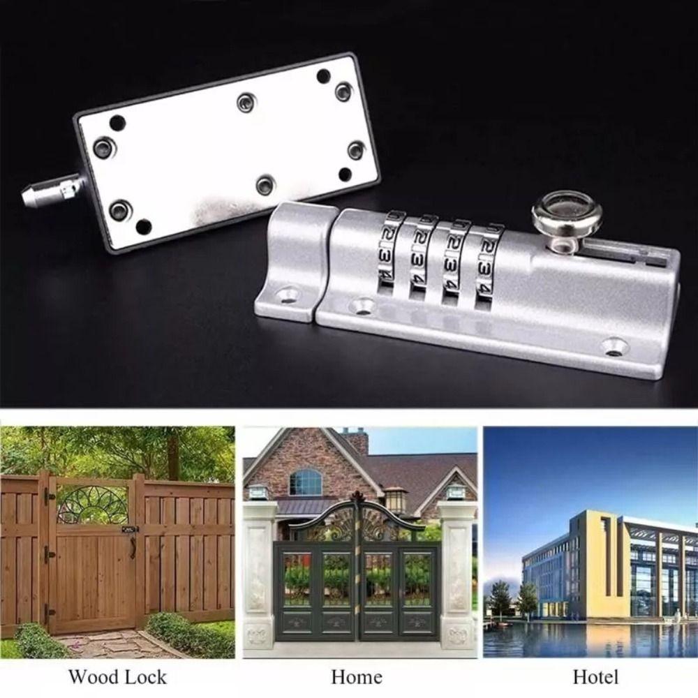 Zinc Alloy 4 Digit Combi Bolt Thicken Slide Latch Lock  for Shed Gate Fences